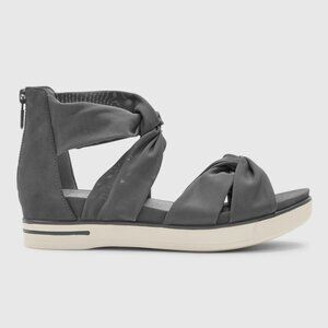 Eileen Fisher Zanya Mesh Sneaker Sandals Wedge Style knot Graphite 7 nordstrom